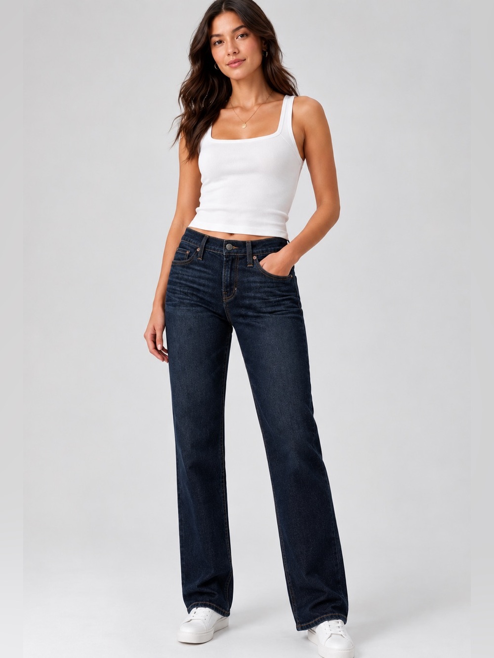 GAP Original Straight Leg Stretch Jeans | Dark Wash | Size 2 Regular
